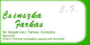 csinszka farkas business card